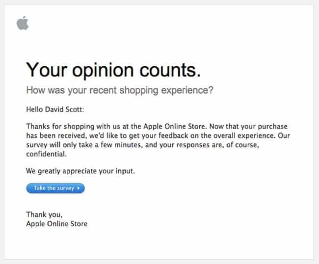 survey apple