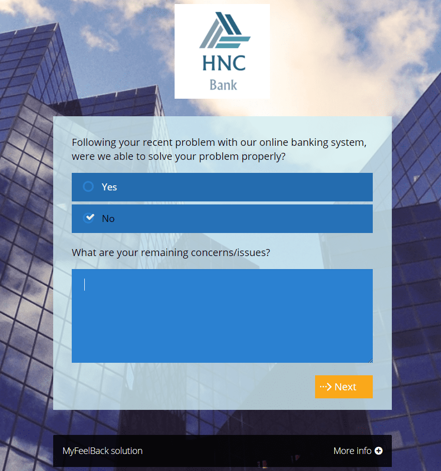 Customer survey customisation